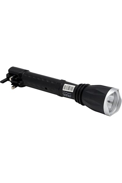 Geepas مصباح يدوي LED قابل لإعادة الشحن GFL5578، شعاع طويل المدى مصنوع من البلاستيك