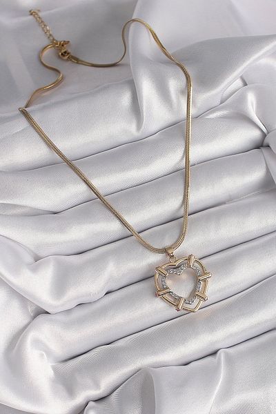 Skygo 316L Steel Gold Color Italian Chain Mix Color Zircon Stone Heart Model Women's Necklace - Tj-Bko9601