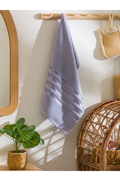 LC Waikiki Quality Parts from Celebi Store |   Ecru Line Embroidered Cotton Face Towel 50X80 cm