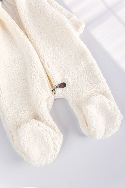 Babymod Welsoft Plush Winter Baby Girl/Boy Jumpsuit with Hood