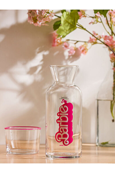 LC Waikiki Çelebi Store'dan Kaliteli Parçalar | Barbie Baskılı Cam Baş Ucu Sürahisi 500 ml