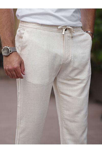 BASEL.CO Summer Thin Linen Jogger Pants
