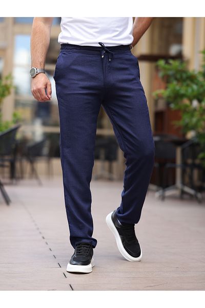 BASEL.CO Καλοκαιρινό λεπτό λινό παντελόνι Jogger