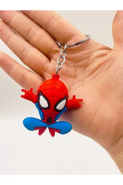 VerdeHome Superhero Themed 3D Spider-Man Silicone Keychain – Durable and Stylish Design, Bag Ornament