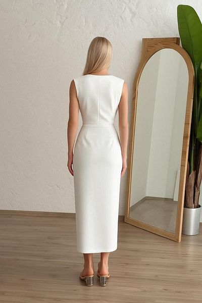 Ivy Clo Padded Slit V-Neck Long Stylish Evening Dress