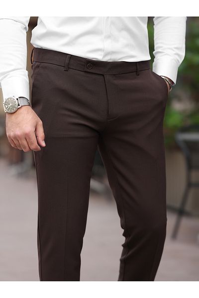 BASEL.CO A Quality Slim Fit Lycra Fabric Trousers