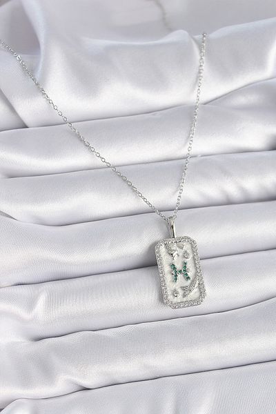 Skygo 316L Steel Silver Color Chain Fish Zodiac Zircon Stone Women's Necklace - Tj-Bko9455