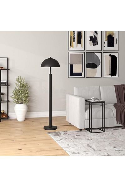rexa Henn&Hart 58" Tall Floor Lamp with Metal Shade in Blackened Bronz