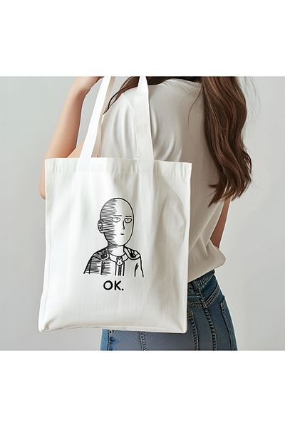 PESHLİSTORE Saitama Patterned Cloth Bag