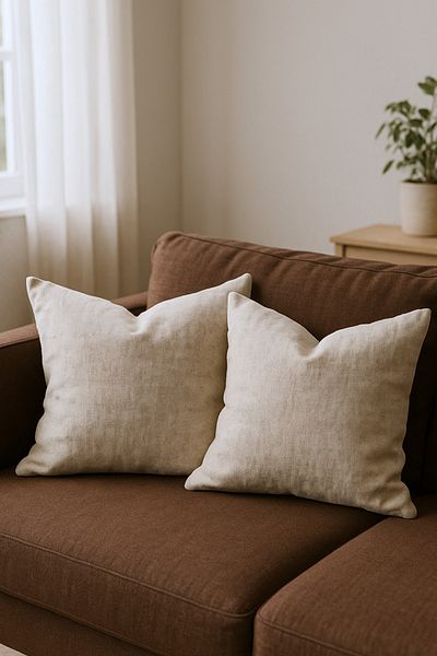 KAMİZ Cotton Linen 2-Piece Throw Pillow Cover - Bohemian Style - Modern Home Decor