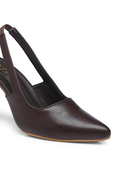 GNIST By Styli Plain Pointed Toe Stiletto Heel Slingback Shoes