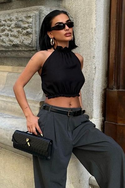 DİONNA Bluză Crop fără spate