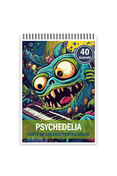 Legendary Gifts Carte de colorat cu 40 de ilustratii, Psychedelia, 86 pagini