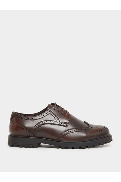 Styli Plain Wingtip Lace-Up Brogue Shoes