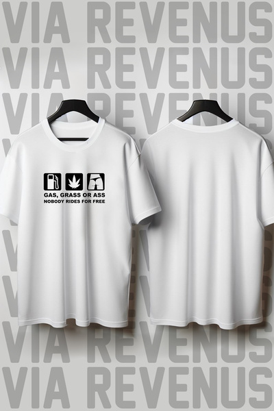 Vordevia Nobody Rides For Free Tricou unisex cu decolteu lat imprimat