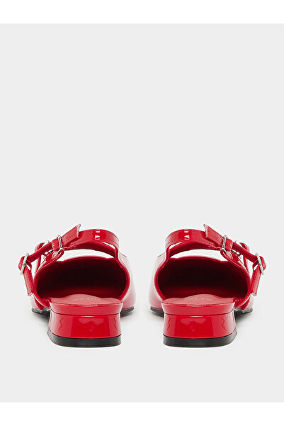 Styli Plain Buckle Strap Singback Flat Shoes