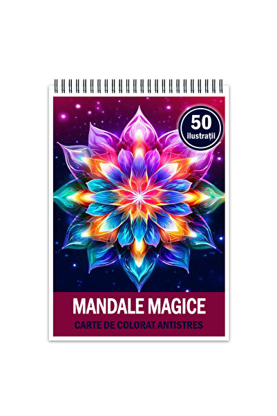 Legendary Gifts Carte de colorat antistres, 50 de ilustratii Mandale Magice