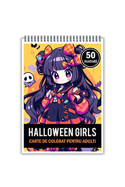Legendary Gifts Βιβλίο ζωγραφικής, 50 εικόνες, Chibi Halloween Girls