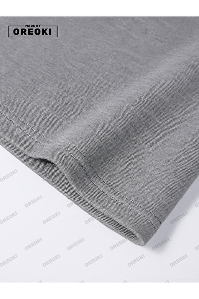 EFFRENATU Jupiter and Little Stars Printed Cotton Unisex Gray T-Shirt-Black Shorts Set