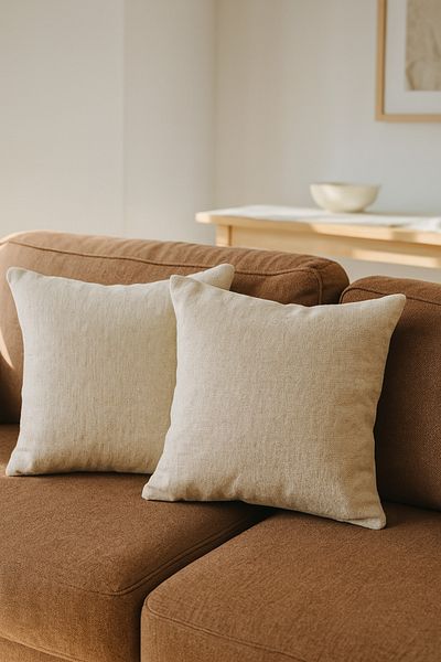 KAMİZ Cotton Linen 2-Piece Throw Pillow Cover - Bohemian Style - Modern Home Decor