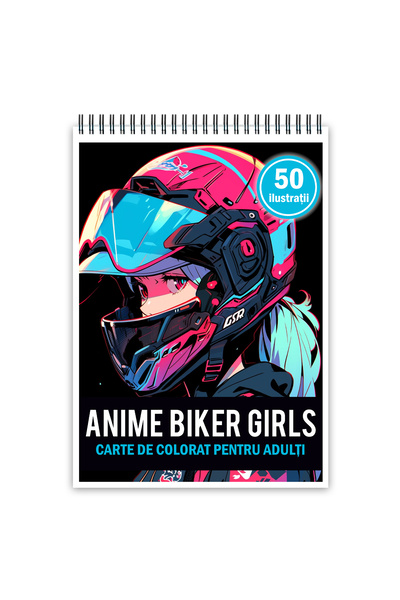 Legendary Gifts Βιβλίο ζωγραφικής για ενήλικες, 50 εικόνες, κορίτσια μοτοσικλ...