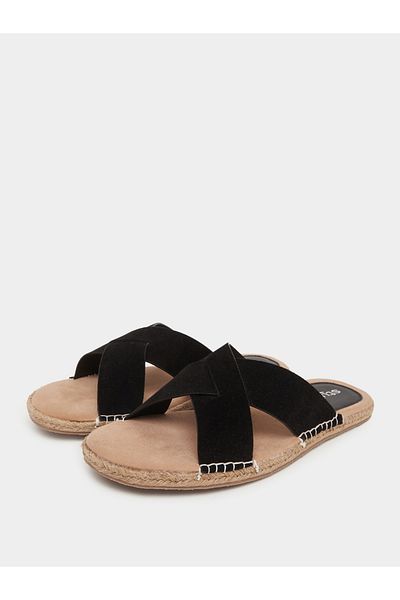 Styli Cross Strap Jute Espadrille Sandals