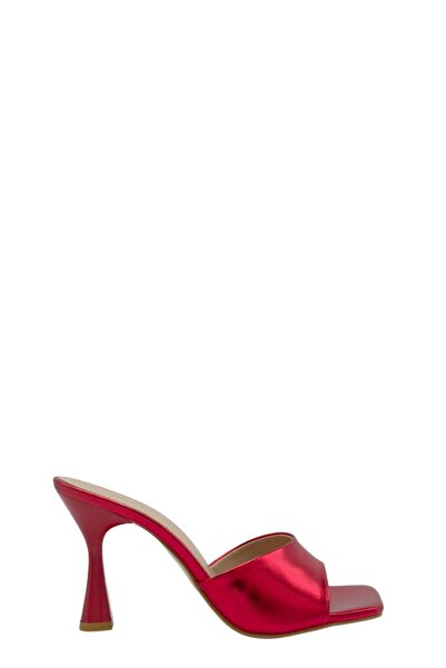 Moulin Shoes Kırmızı Tek Bant Yüksek Topuklu Terlik