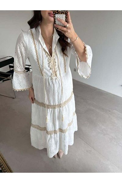 Lavanta Tekstil Scalloped Dress