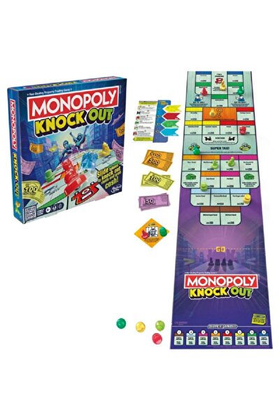 Hasbro لعبة مونوبولي نوك آوت الكلاسيكية للتداول على الألواح متعددة الألوان
