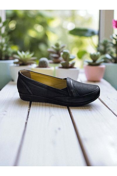 Ercan Konay 6894 Large Size Genuine Leather Mother Shoes