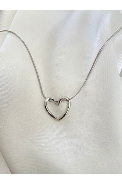 Viona Bijou 316L Steel Silver Heart Necklace