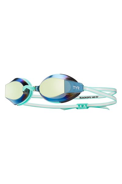 TYR Black Ops Women's Mirrored Racing Glasses (Gold/Green)