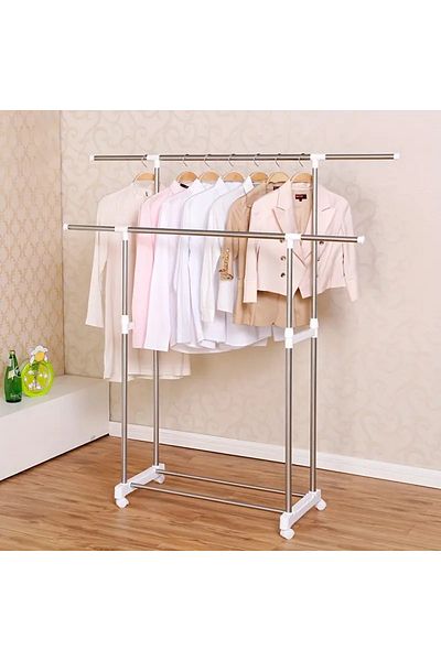 Trendat Heavy Duty Stainless Steel Clothes Drying Rack with Double Bars - Adjustable 160*80cm