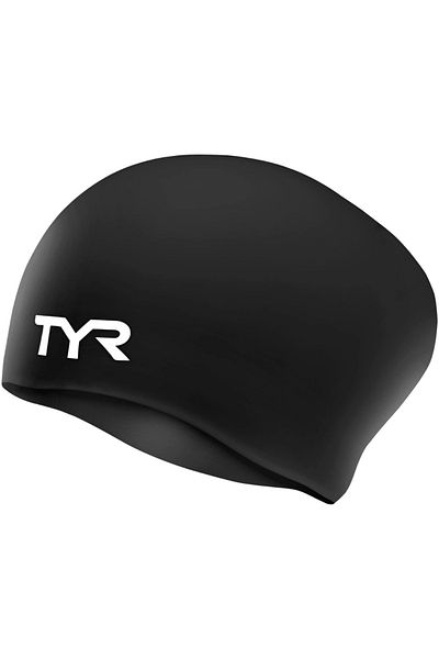 TYR Anti-Wrinkle Adult Long Hair Cap (Black)