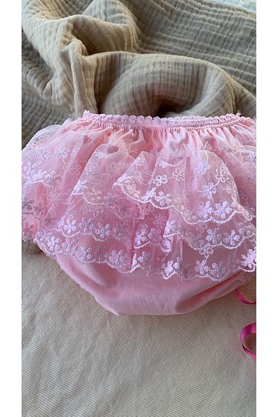 Honeybeeatelier Baby Dress Fancy Panties under