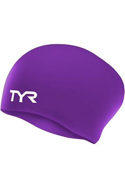 TYR Anti-Wrinkle Adult Long Hair Cap (Purple)