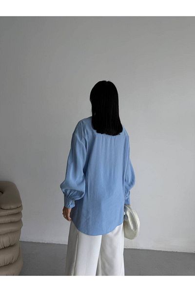 PİNK FLY Cămașă oversize cu mânecă lungă cu legare laterală