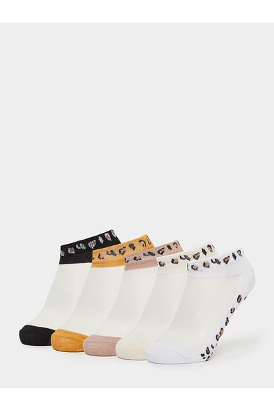 Styli Set of 5 - Leopard Print Ankle Socks