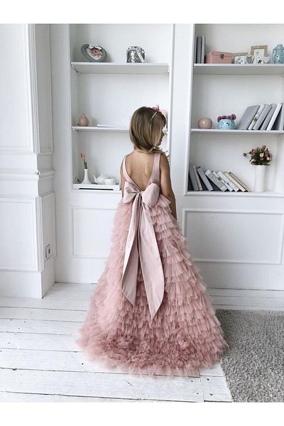 Asel Kids Girl's special design evening dresses long dress