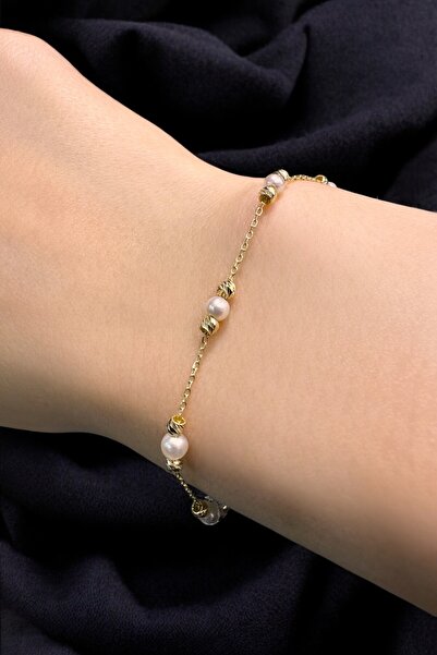 Altınaşkı İnci Dorikalı Altın Bileklik