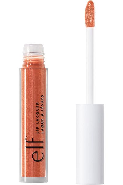 ELF Lip Lacquer, Nourishing, Non-Sticky Ultra-Shine Lip Gloss With Sheer Color - Mauve Glitz