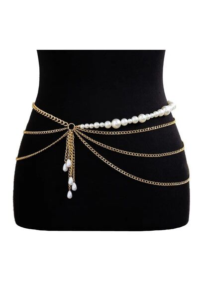 Genel Markalar Şıklığınızı Tamamlayan İncili Bel Kemeri