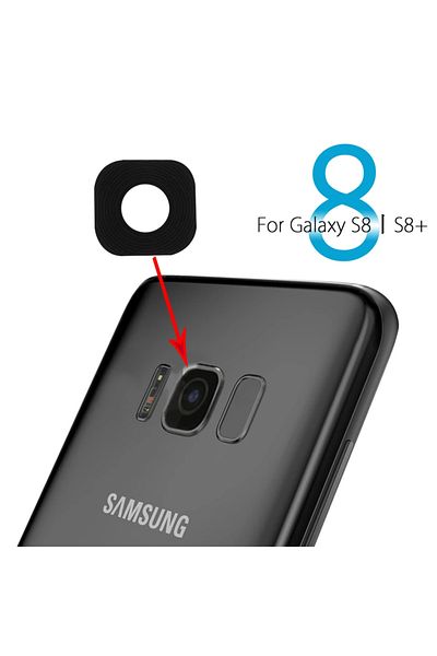 CepteToptan عدسة الكاميرا فقط لهاتف سامسونج جالاكسي S8-S8 Plus-(1903) - MKİ6031-8716