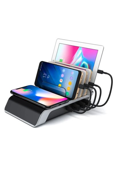 ABSİBAY ALLY Multiport 10W Wireless Kablosuz Şarj Cihazı Organizer Stand-(5775)