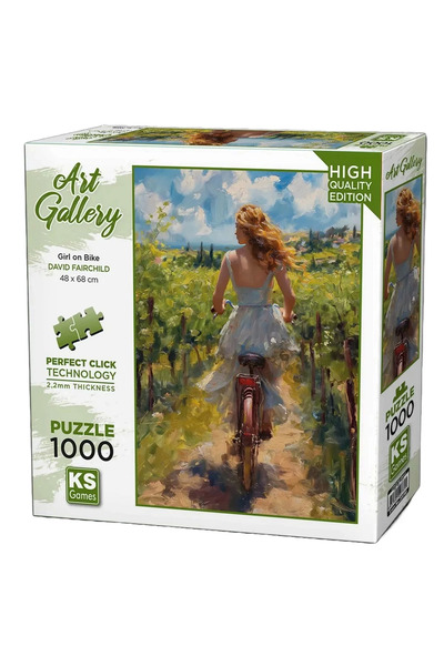 OMZ لعبة بنات من كيه إس جيمز، لغز فتاة على دراجة، 1000 قطعة، 20789، لعبة للأولاد، لعبة تعليمية