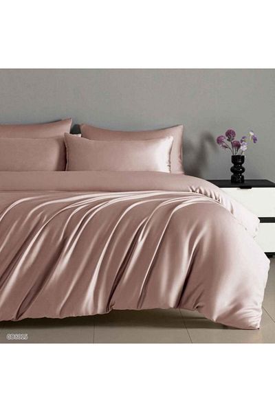 FIONNA.RO Premium Satin Bed Linen With Elastic - Beige
