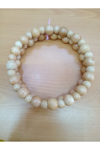 Müjde Tuhafiye Yuvarlak Ahşap Boncuklu Çanta Sapı