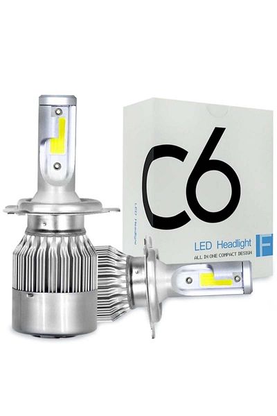 TECHSTAR Set of 2 Auto Techstar® C6 LEDs, H4, 36w, 3800 Lumens, 6500K, AUTO, 12-24 Volts, COB