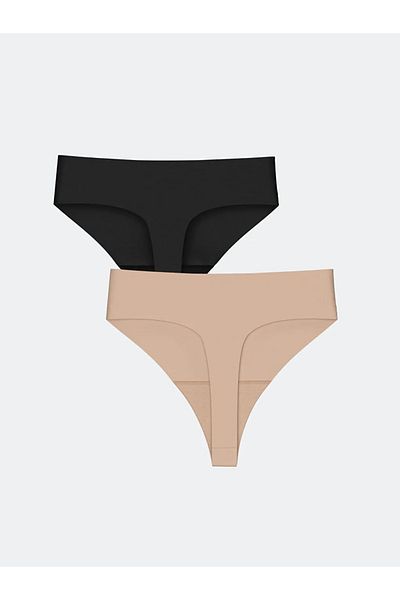 LC Waikiki Lcw Dream Black Plain Thong Panties 2 Pack