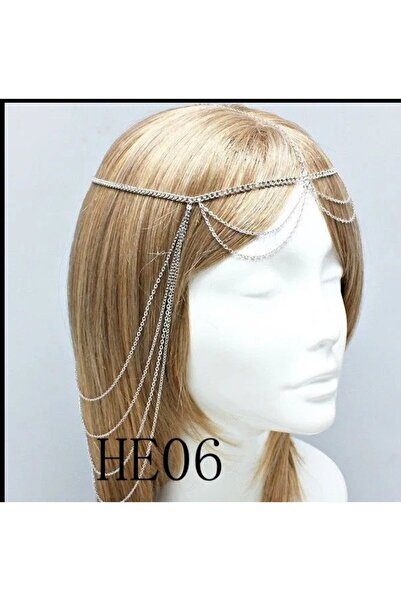 Genel Markalar Şık Zincirli İnci Taşlı Kadın Kafa Aksesuarı